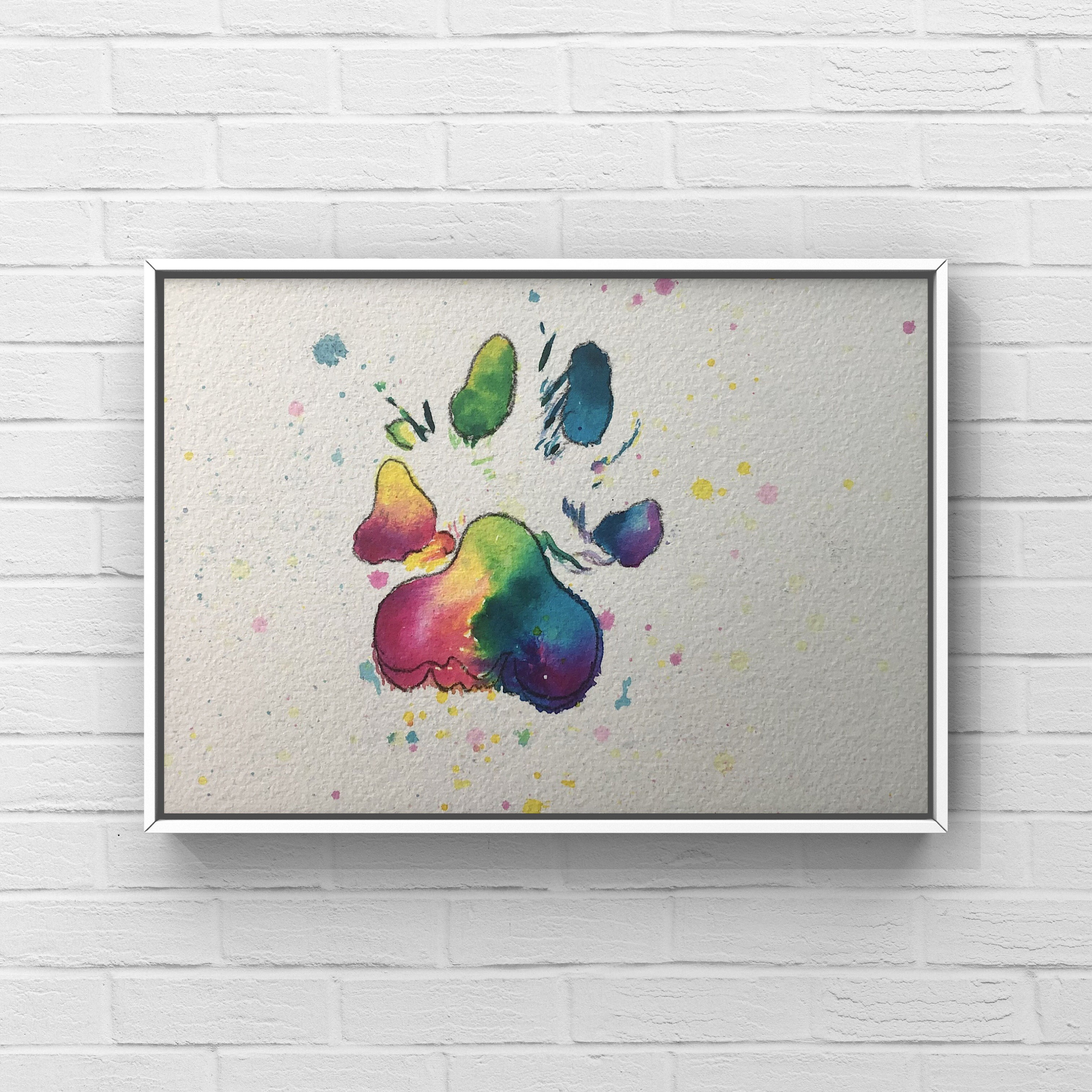 Custom Dog Paw Print Watercolor Custom Cat Paw Print Etsy UK