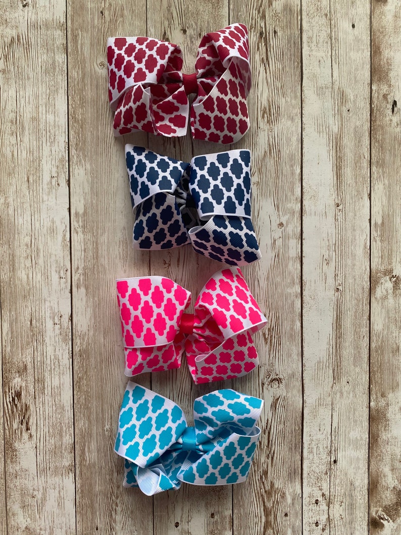 girls bow Girls barrettes Navy pink blue burgundy bow girls spring bows