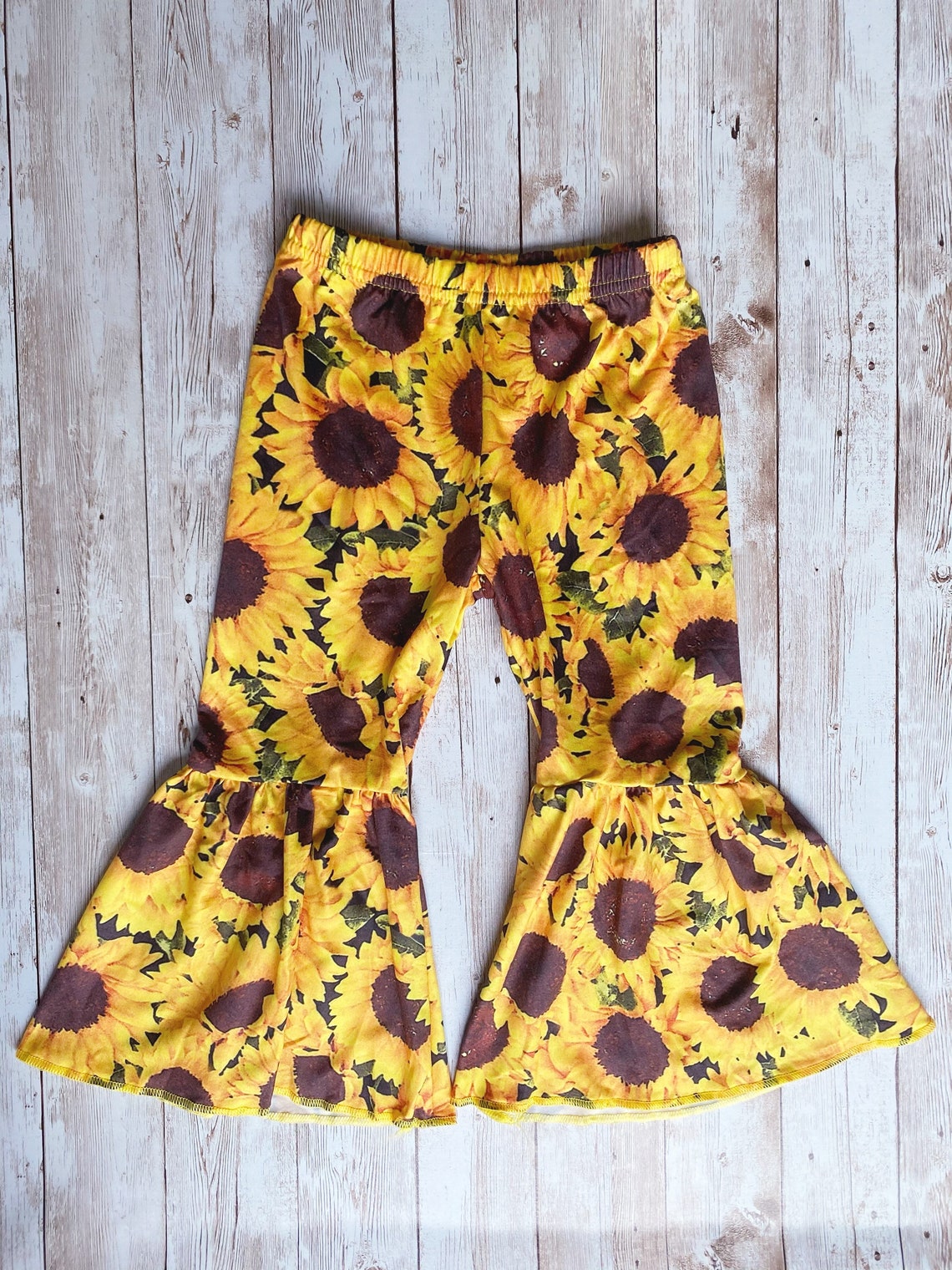 Sunflower bell pants set sunflower bell bottoms girls | Etsy