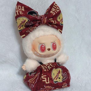 labubu Florida clothes, labubu sports clothes, labubu custom, labubu handmade clothes, labubu football clothes, Labubu University Outfit