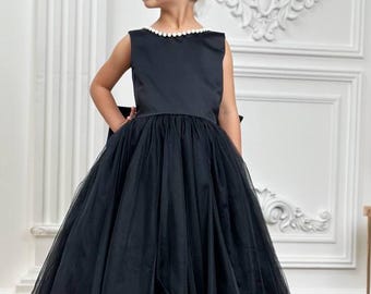 black junior formal dresses Mint Velvet Black Crochet Trim Tiered Midi Dress | Size M | Black | Sleeveless main image 1