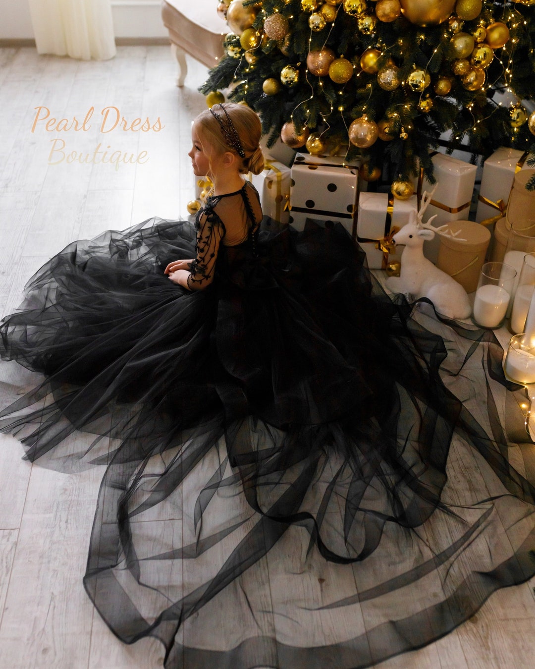 DRESS & Fleur Girls Occasion Dress in Black