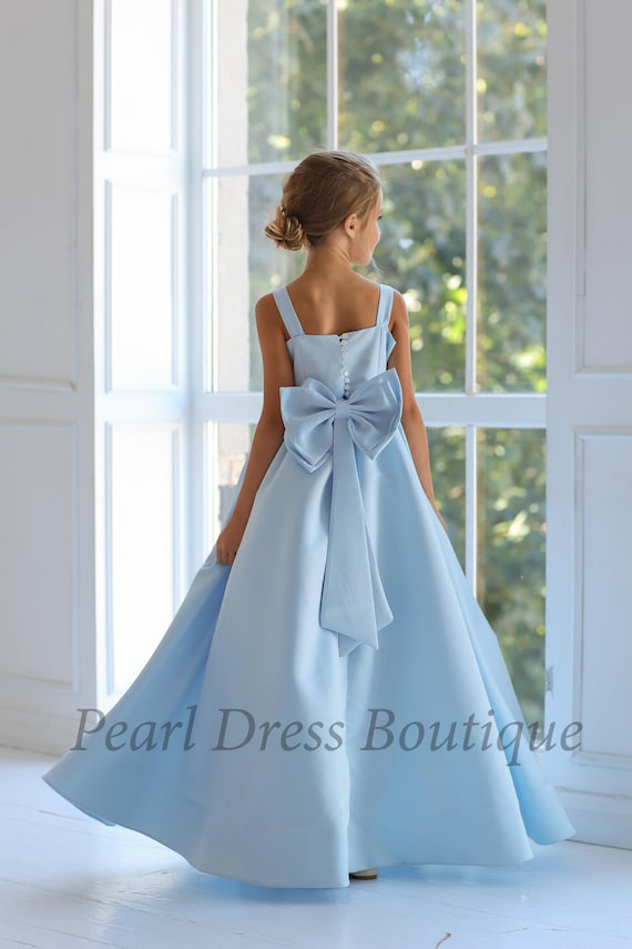 blue dress for baby girl Kennedy Blue Lanie Junior Bridesmaid Dress – Wedding Shoppe main image 0