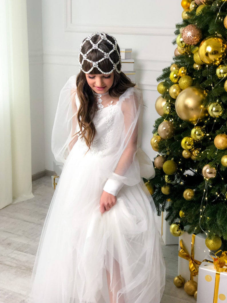 Ivory Flower Girl Dress Long Sleeve Flower Girl Dress Baby Etsy