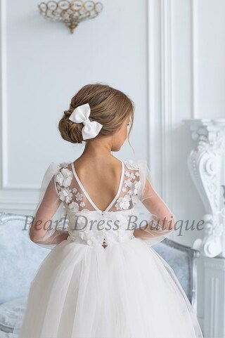 Abito Da Bambina Con Paillettes E Tulle - Corto Senza Maniche - Rosa/Multicolore Per Matrimonio, Comunione E Feste (4-5 Anni)