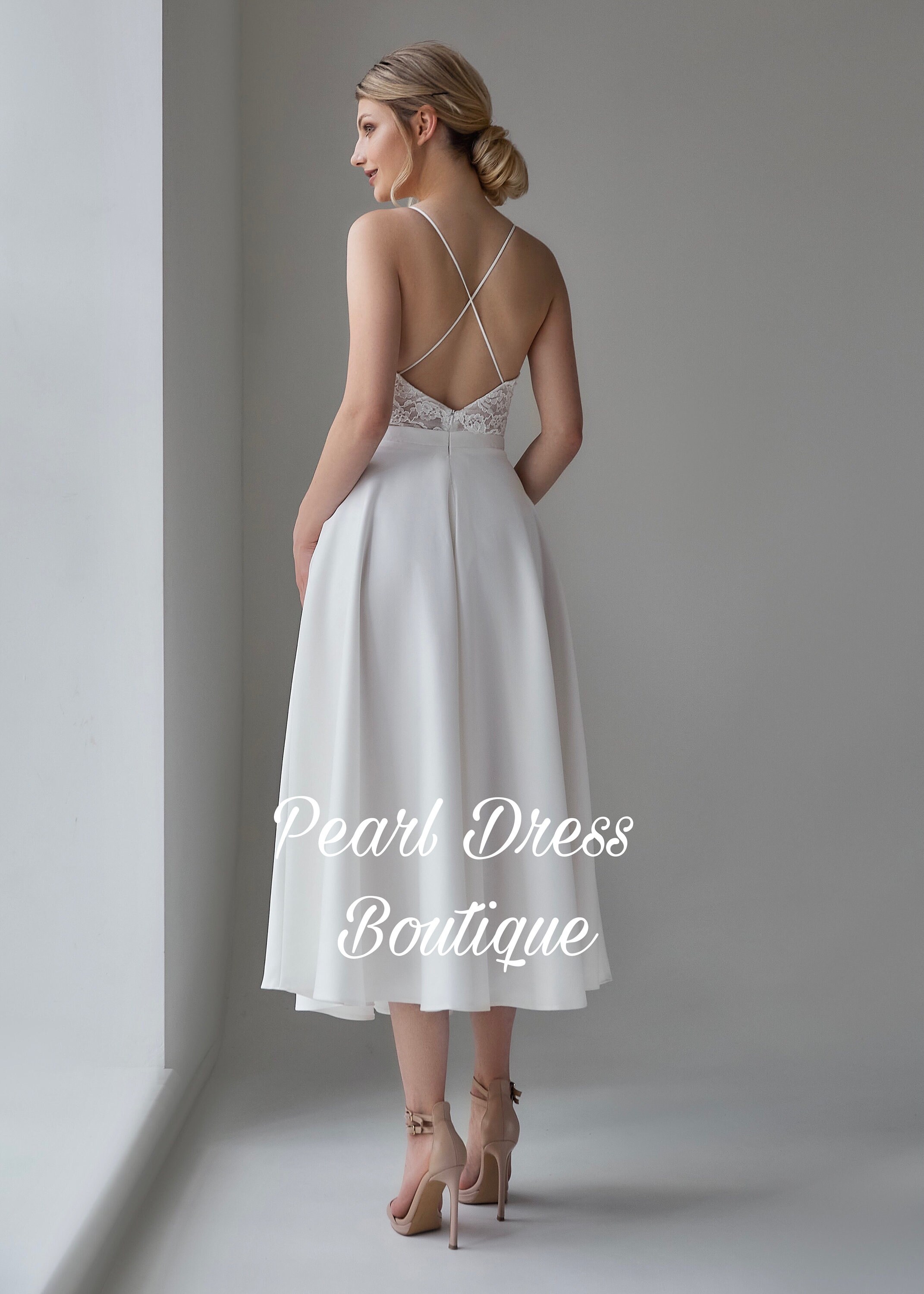 Open Back Wedding Dress Modern Wedding Dres Sexy Wedding | Etsy