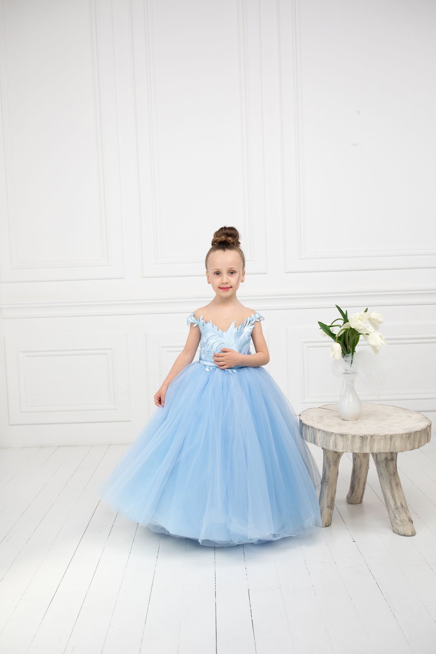 Blue Flower Girl Dress Baby Flower Girl Dress Flower Girl Dress Tulle Flower Girl Toddler Dress Tutu Girl Dress Girl Wedding Dress Etsy Canada