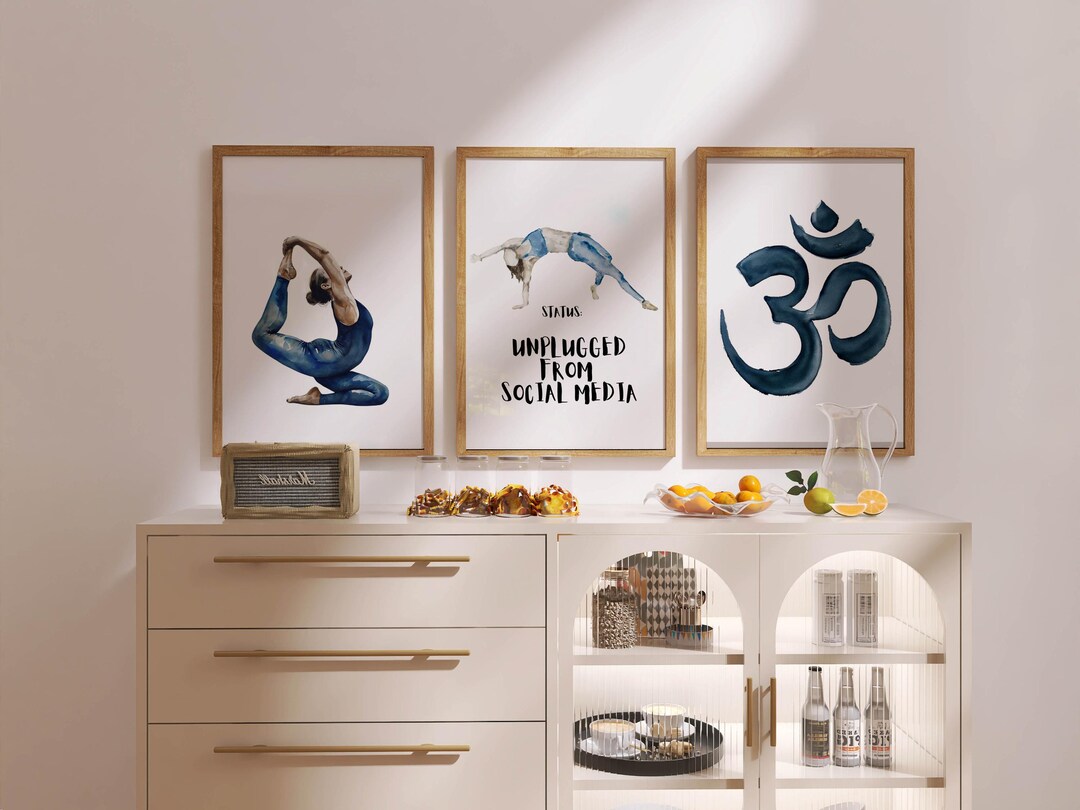 Yoga Pose Wall Art Bundle | 6 Printable Yoga Illustrations for the ...