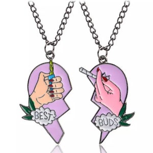 Weed best friend necklaces clearance