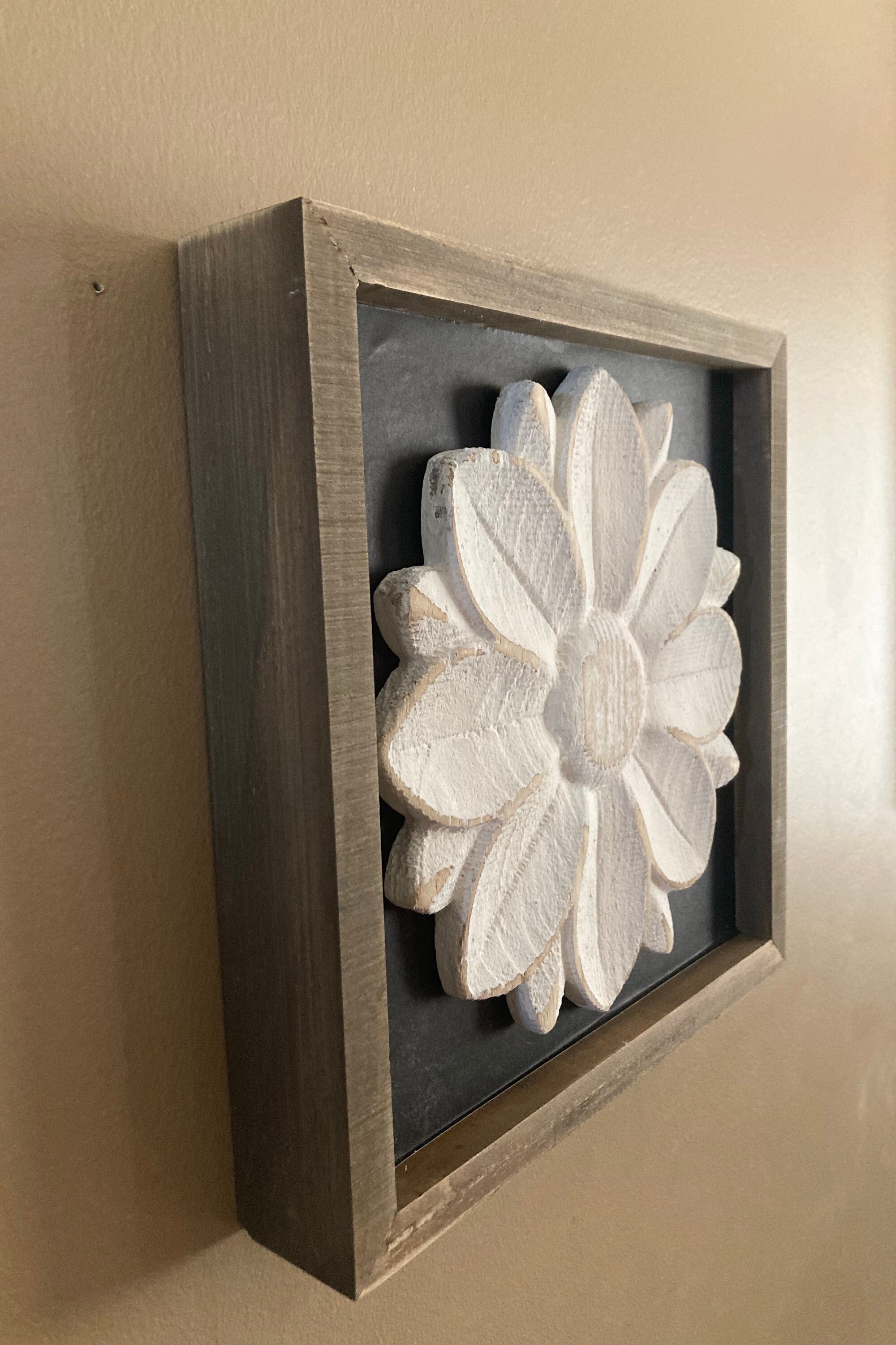 Nature Inspired Wood Flower Wall Art Minimalist Wall or Table - Etsy
