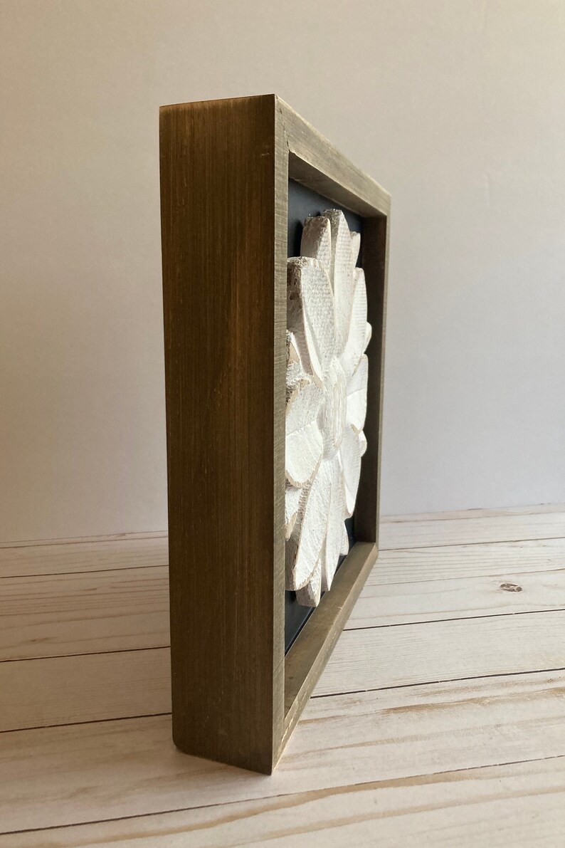 Image showcasing Nature Inspired Wood Flower Wall Art Minimalist Wall or Table - Etsy