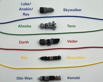 Handmade Polymer Clay Lightsaber Necklaces