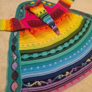 CUSTOM Crochet Technicolor Dream Coat -PLEASE Read DISCRIPTION