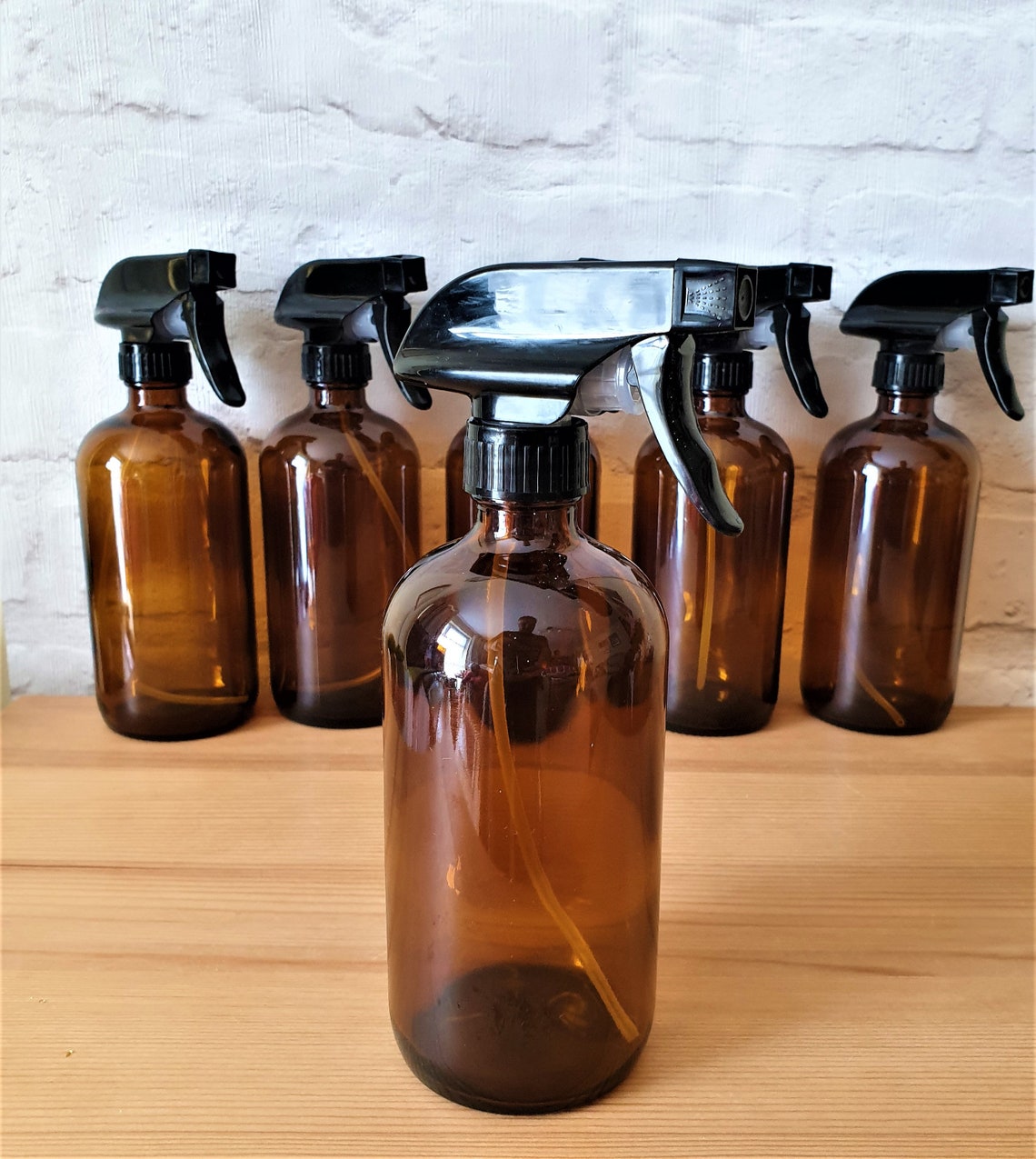 Amber Glass Spray Bottles 500ml Refillable Trigger Sprayers Etsy