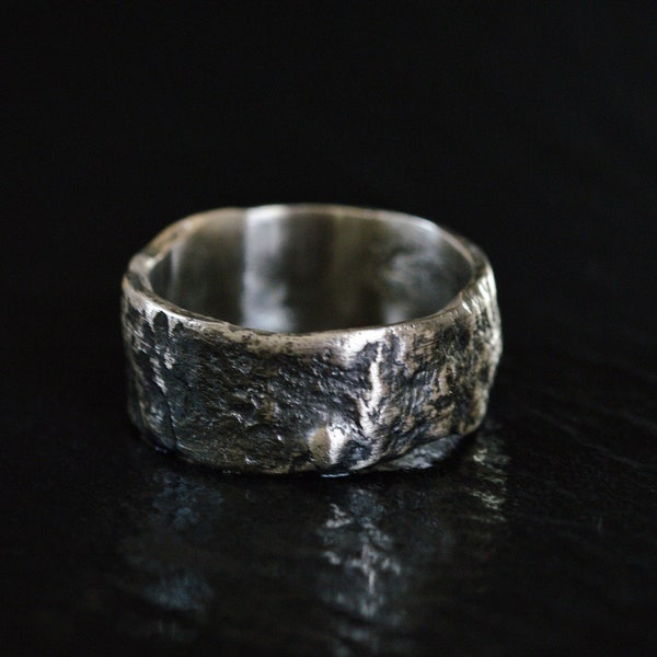 Wedding band ring, wedding ringrustic silver ring, mens wedding band, anniversary ring, viking rings