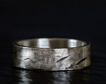 Wedding band, rustic wedding ring, mens wedding band, personalized ring
