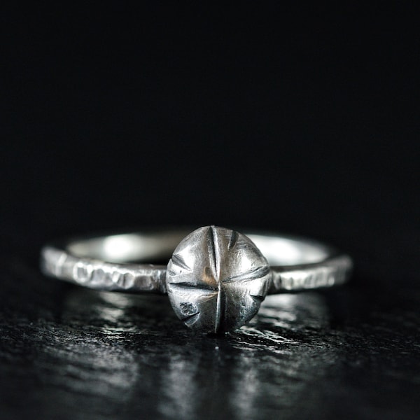Anello argento donna, anello fidanzamento, anello fiore, anelli impilabili,  anelli semplici, anelli amicizia, regalo damigella