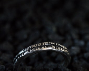 Anillo de bodas de plata 925, anillo de compromiso masculino mínimo, anillo de bodas celta, anillo de plata cruda unisex, regalo para él