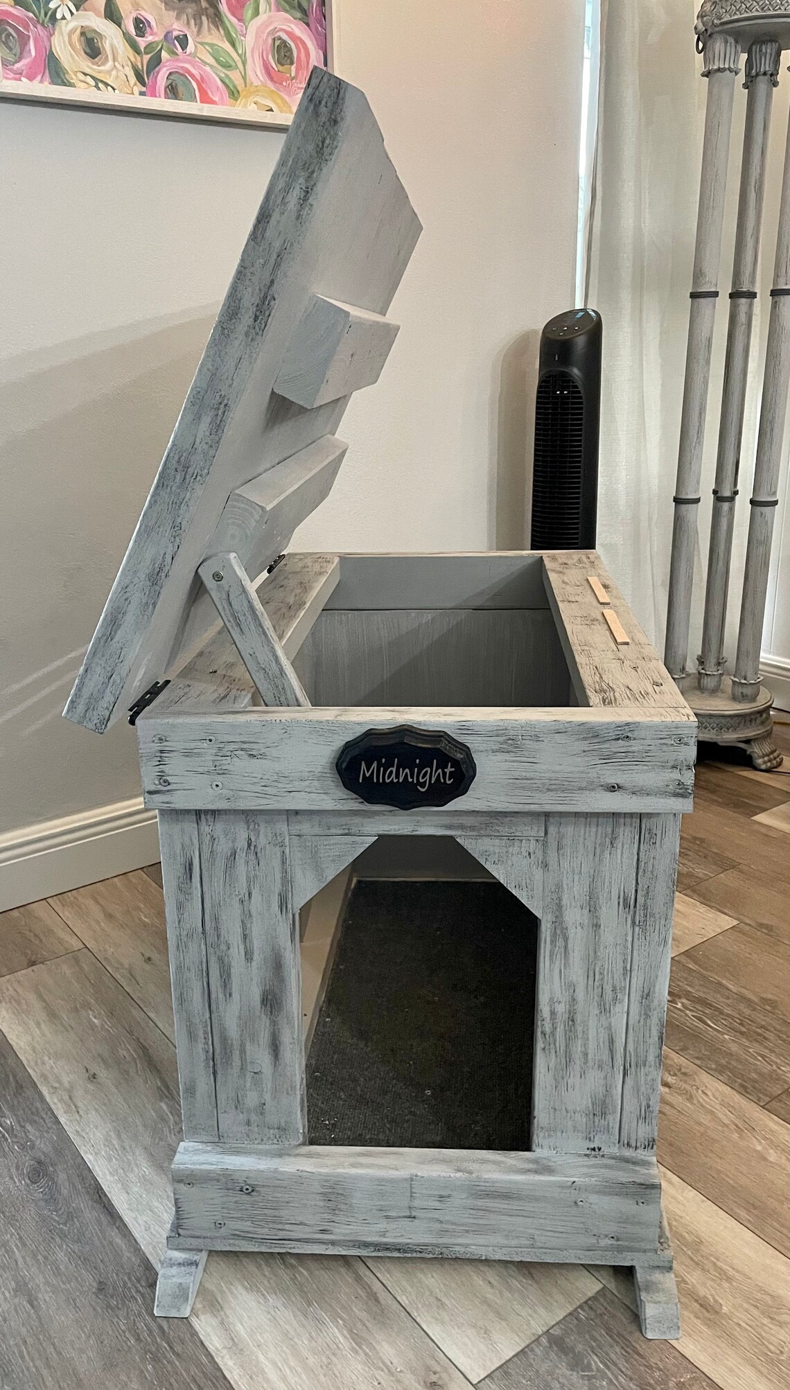 Wooden Cat Litter Box End Table Etsy