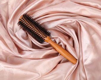 Boar Bristle & Nylon Pin Round Hair Brush for Blow Dry, Styling, Curling, Volumizing