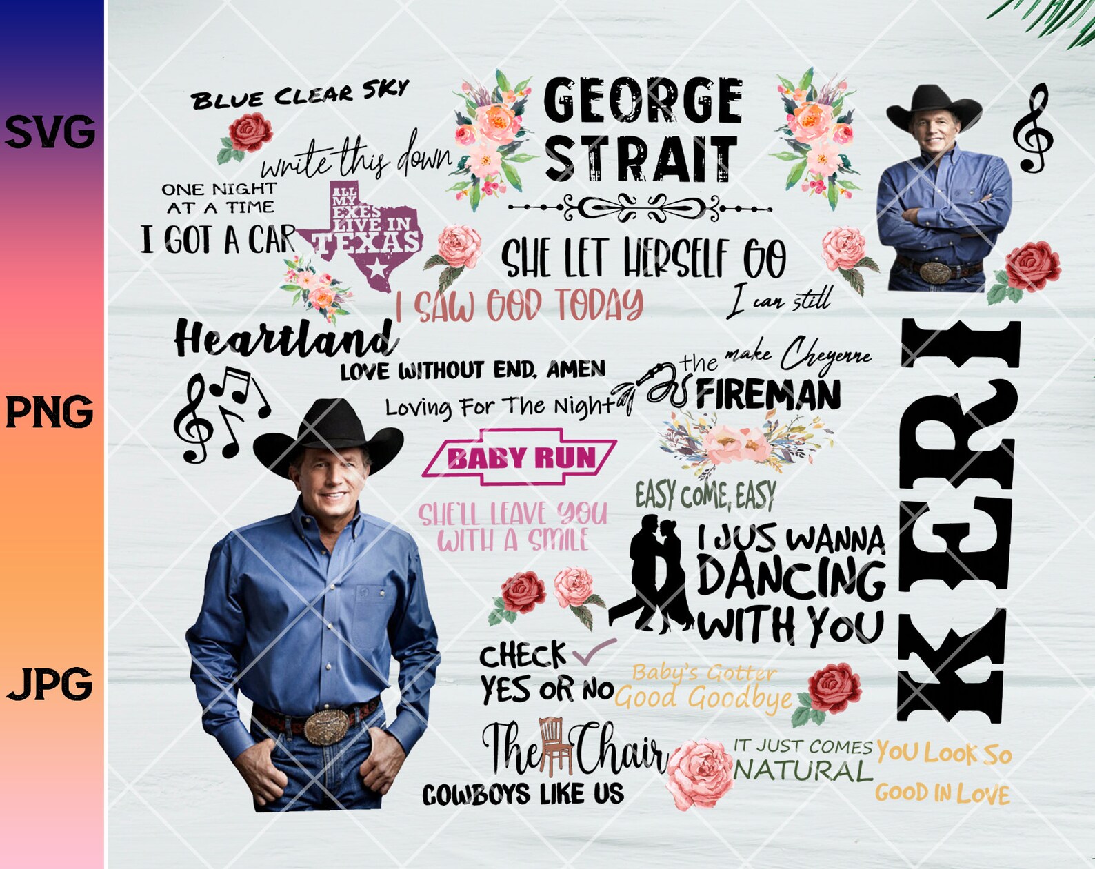 George Strait PNG George Strait Digital 20 Oz 30 Oz Tumbler | Etsy