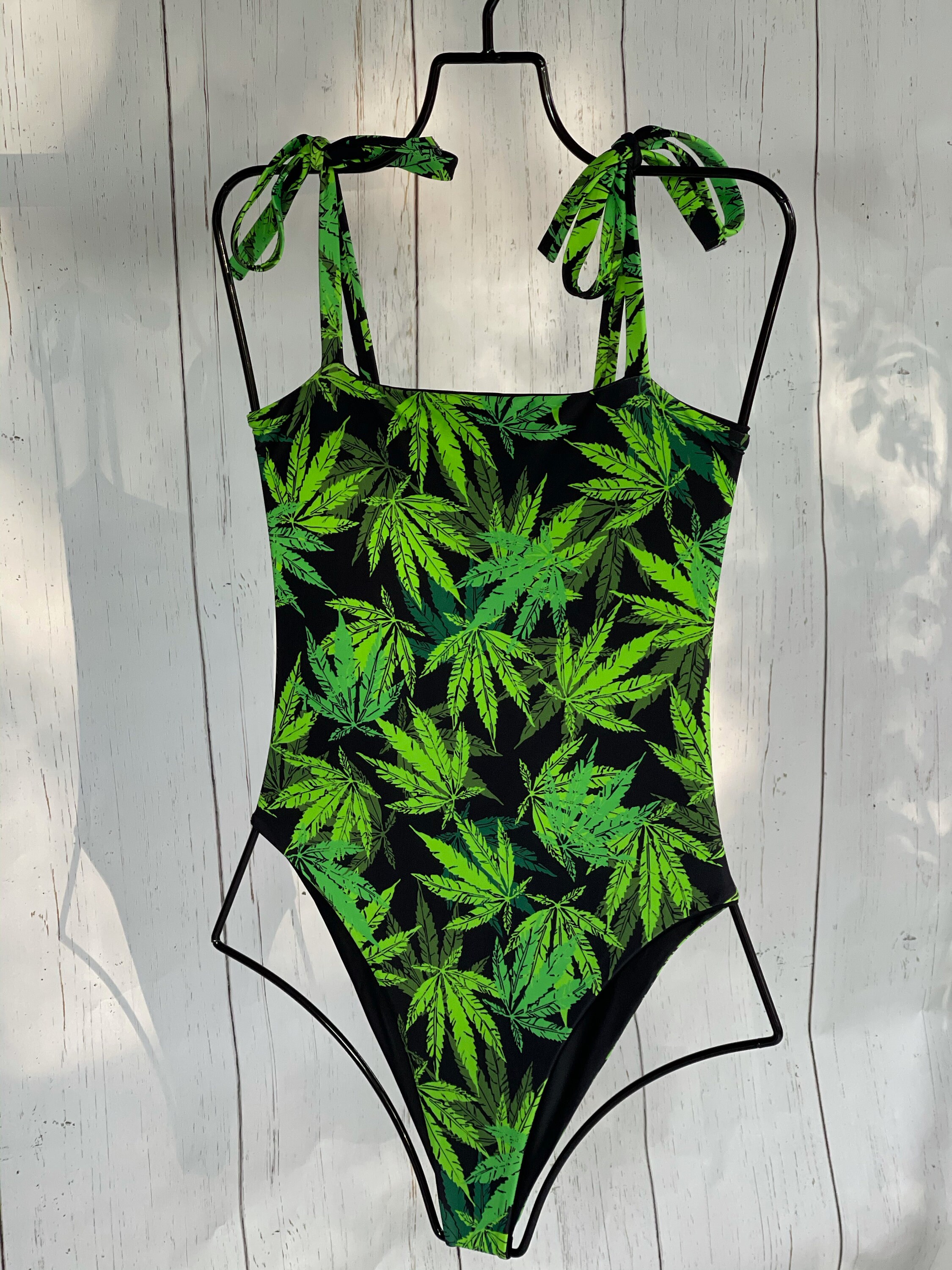 Handmade Marijuana OnePiece Swimsuit/Weed Printed Etsy.de