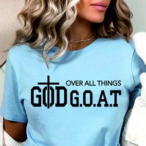 G.O.A.T. Gott über alle Dinge SVG: Christlicher Bibelvers (Digitaler Download)