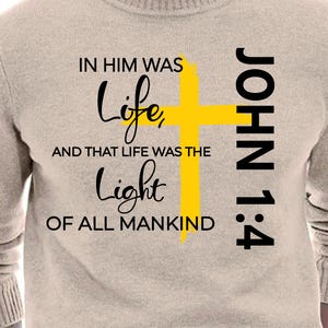 In ihm war Leben svg, Jesus is the light svg, Ostern Png, Bibel Vers Png, religiöser Png, christliche Schrift svg, Glaube svg, Jesus svg, Gott