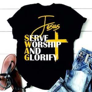 Jezus SWAG Svg Png, serveer svg, aanbidding svg, verheerlijken svg, christelijke svg, kerk svg, Jezus svg, gebed svg, religieuze svg, African American