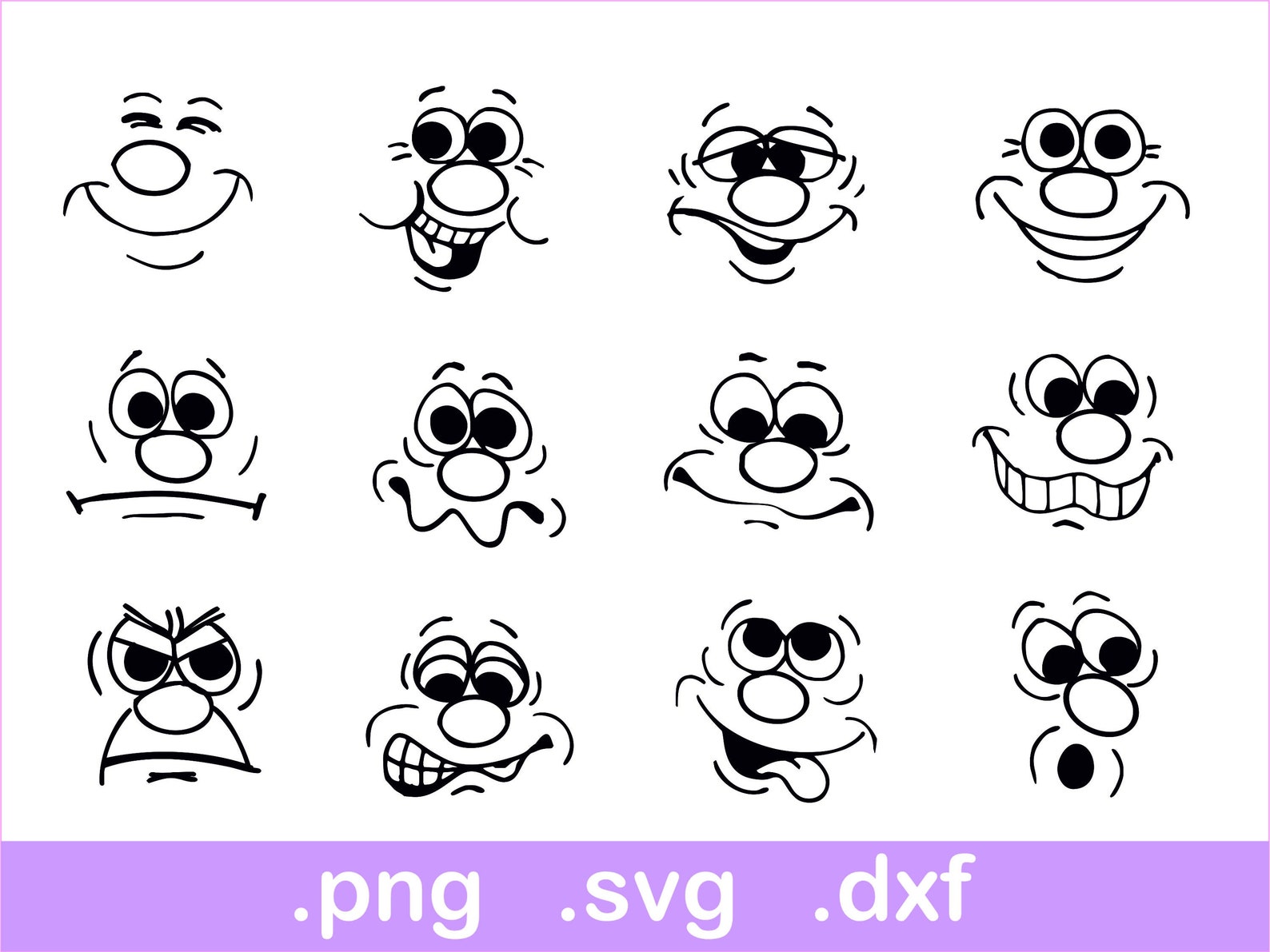 12 Cartoon Faces Clipart Collection Cartoon Faces SVG Bundle Etsy 12 Cartoon Faces Clipart Collection Cartoon Faces SVG Bundle Etsy