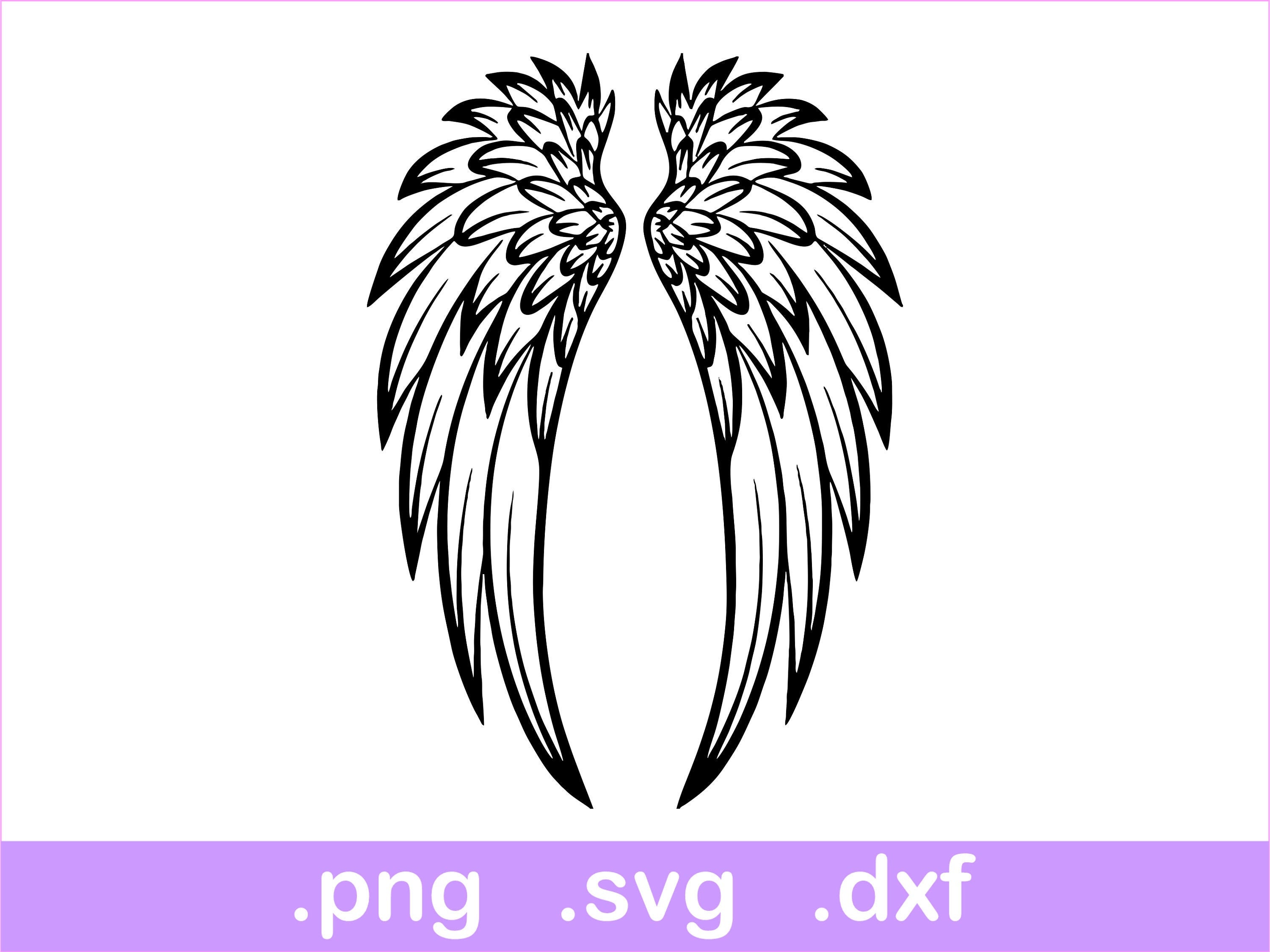 Svg Angel Wings Angel Svg Wings Svg Angel Dxf Png Etsy 