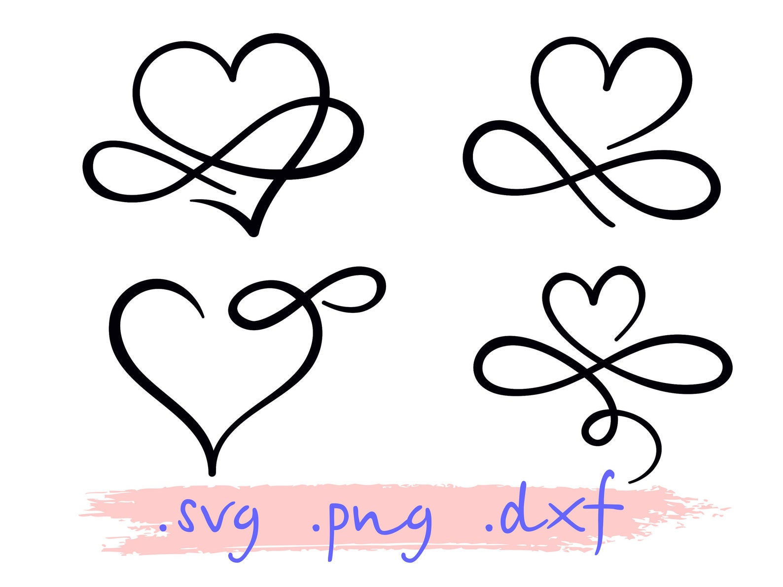 Infinity Heart Svg Love Infinity Svg Heart Svg Cut File | Etsy