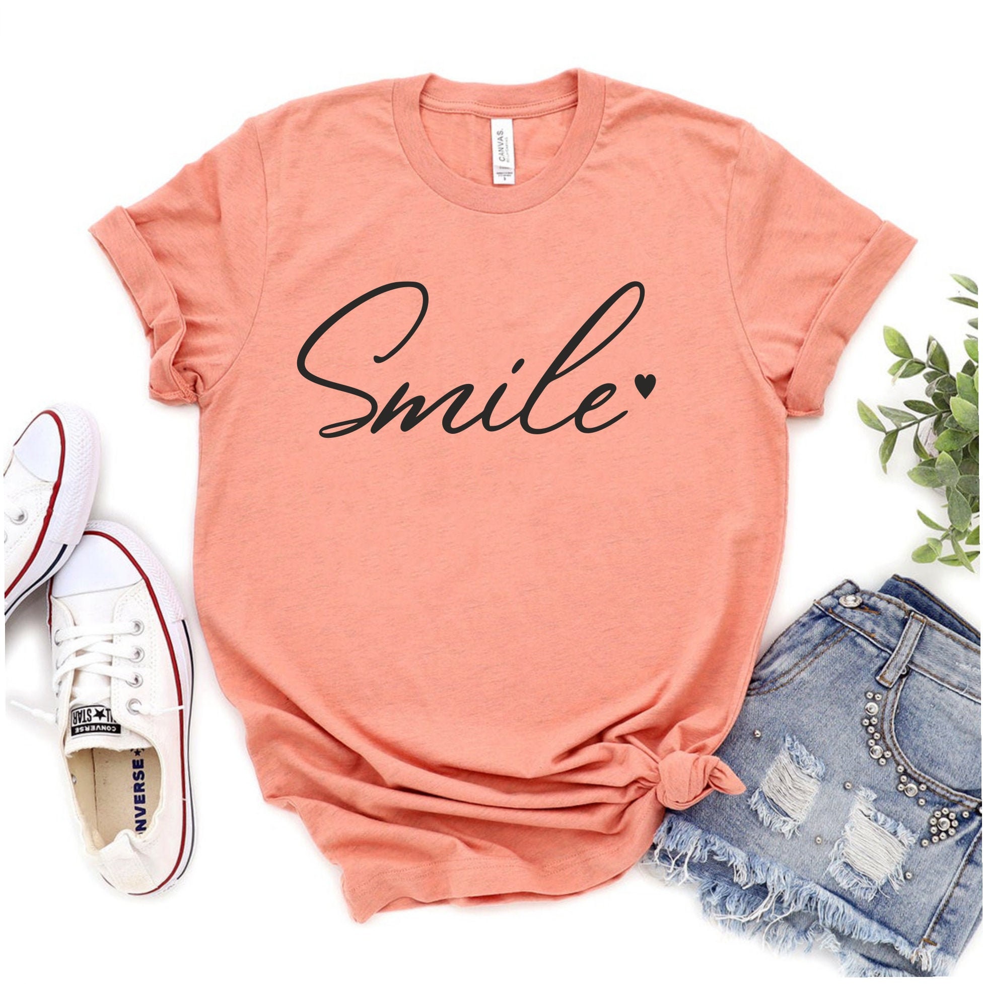 Smile T-Shirt T-Shirt For Women Smile SVG Smile Png Smile | Etsy