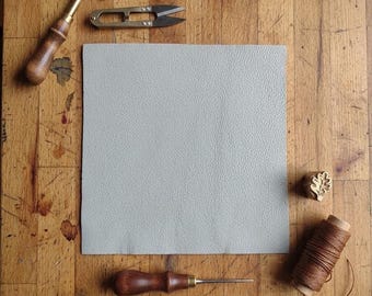 Moosehide Leather Square 10x10 – 5–7 oz Thick, Natural Grain Light Tan