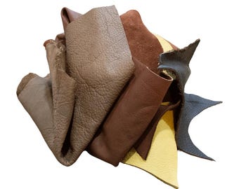 Buckskin Leather Scraps – Deer & Elk Mix, Craft Grade (3–6 oz)