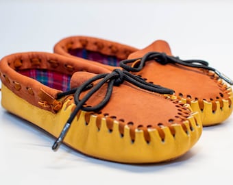 Leather Slippers Flannel Lined Elk and 