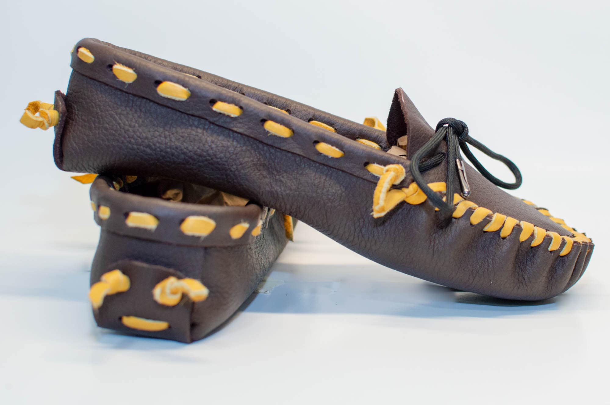 Handmade Leather Moose Moccasins - Great Hiking Shoes or Bridal ...
