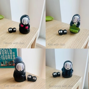 Spirited away no face man desk decoration mini figure toy knitting Cherry blossom Tree Garden Anime Gift Valentine edition image 5