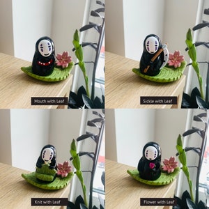 Spirited away no face man desk decoration mini figure toy knitting Cherry blossom Tree Garden Anime Gift Valentine edition