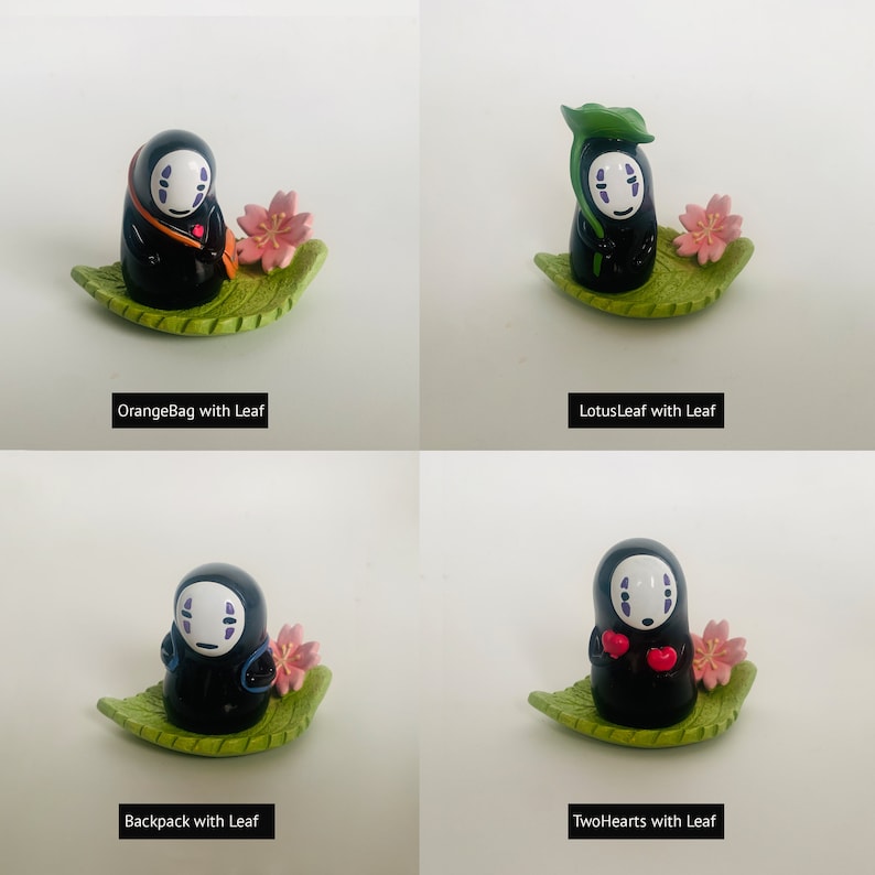 Spirited away no face man desk decoration mini figure toy knitting Cherry blossom Tree Garden Anime Gift Valentine edition image 4