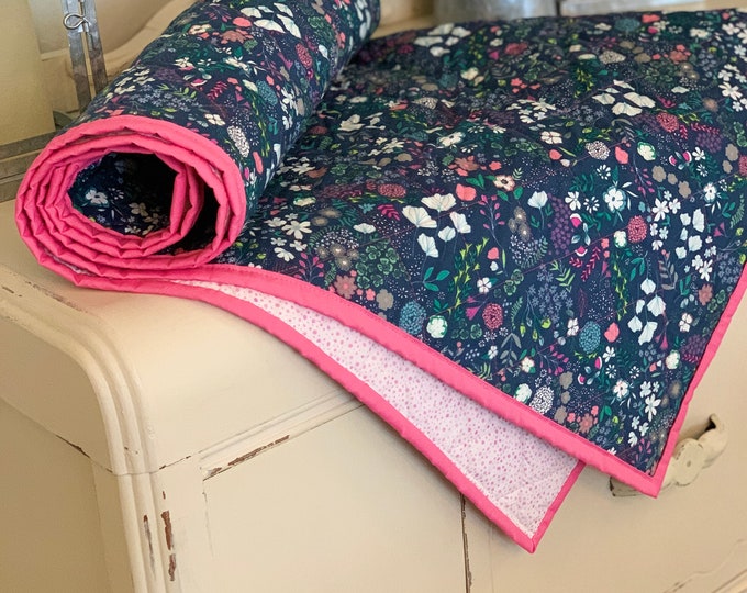 Floral & Dot Lap Quilt / Blanket