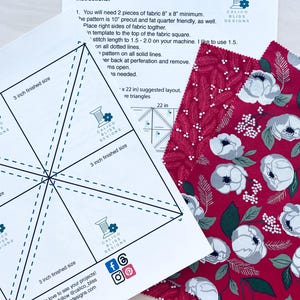 3" Finished Half Square Triangle (HST) Stickmuster mit Wegbeschreibung