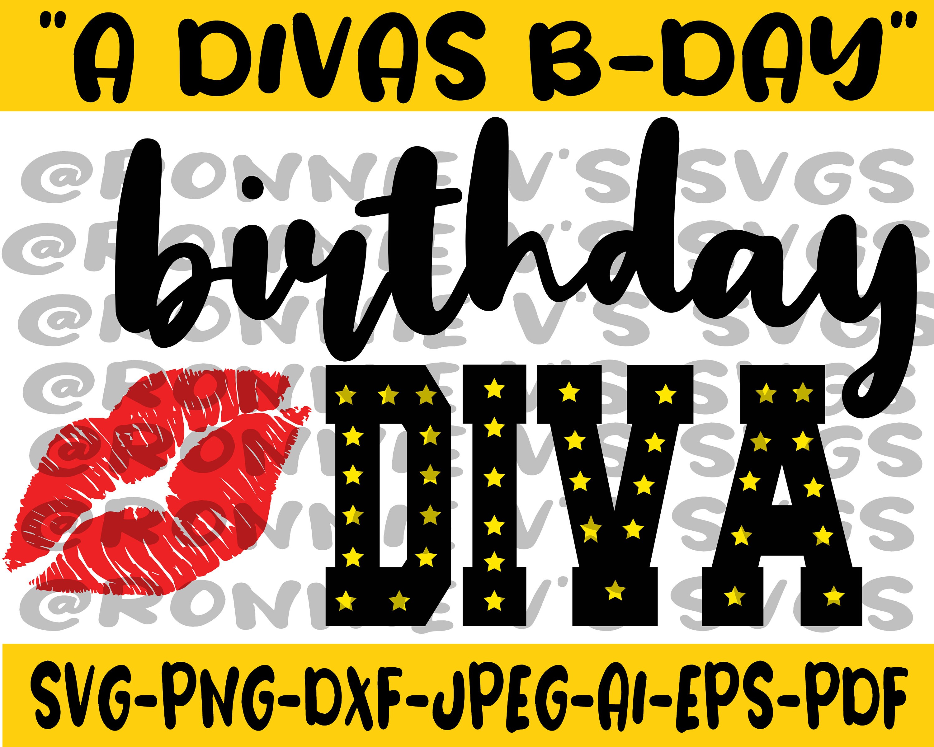Download Birthday diva svg Cute birthday shirt sayings red lip print | Etsy
