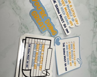 Inspirational Quote Sticker, Glossy Encouragement Decal