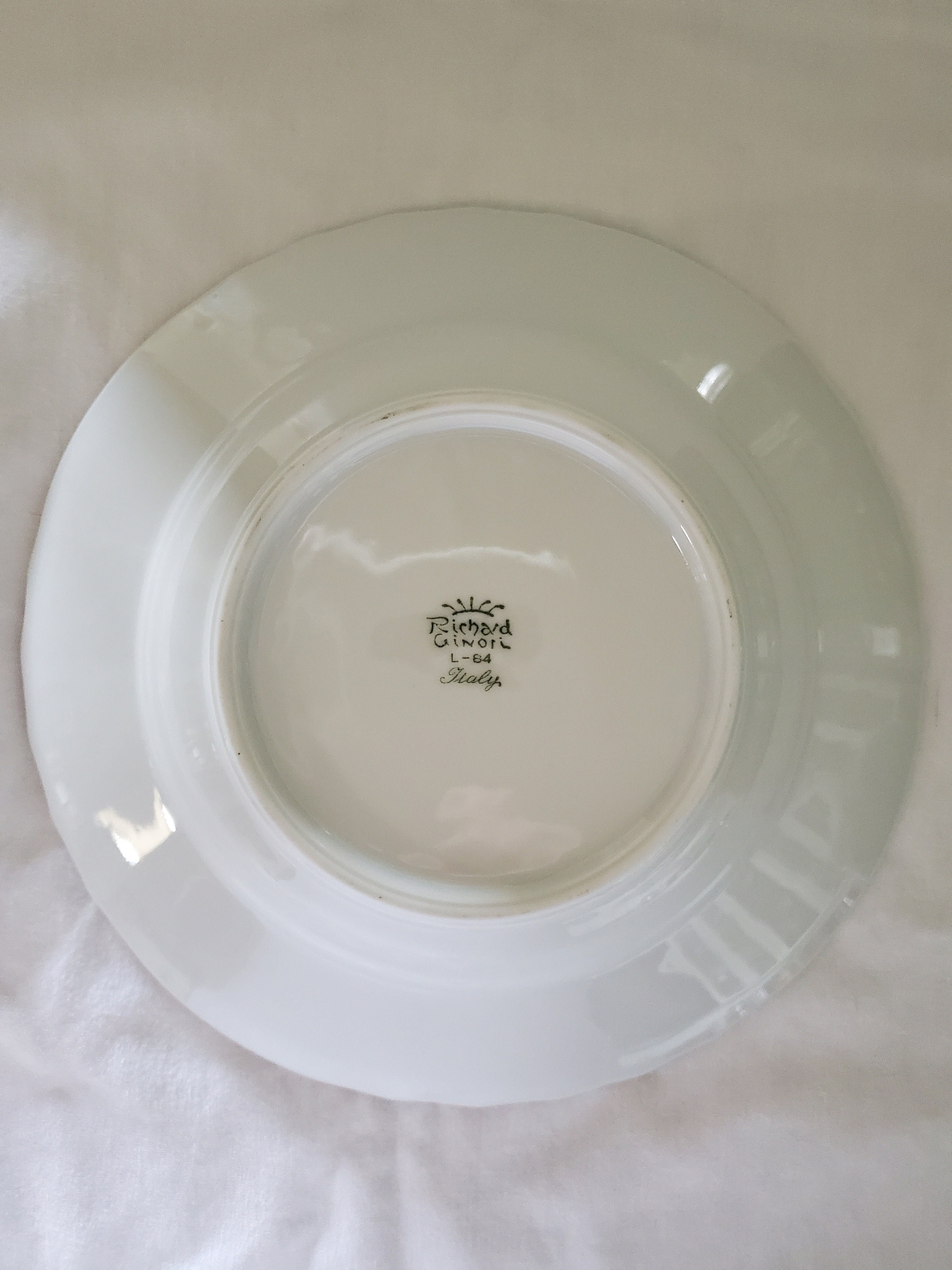 Saladier Carré Richard Ginori Vecchio Ginori 25x25 Cm - Porcelaine Blanche, Lavable Au Lave-vaisselle