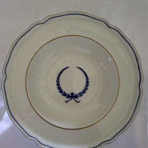 Rosenthal Empire Blue Wreath Pattern 8 Inch Rimmed Soup Bowl