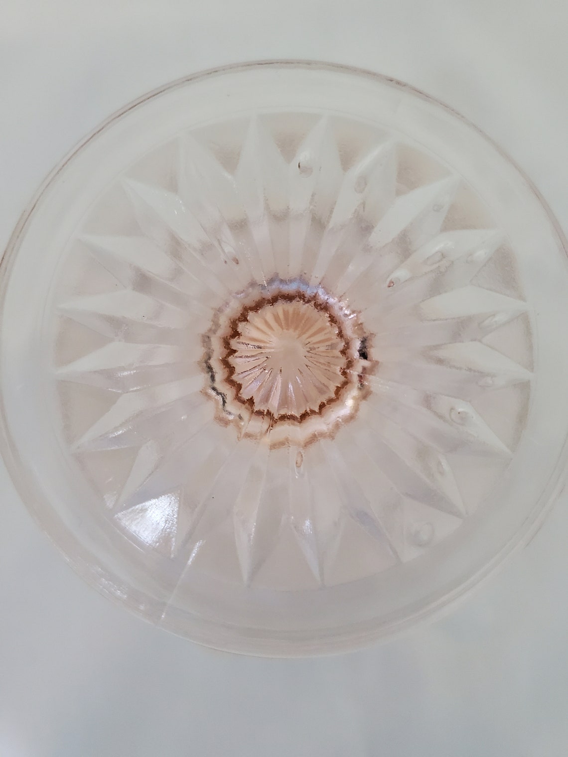 Vintage Pink Depression Glass Ice Cream Compote Bowl Etsy