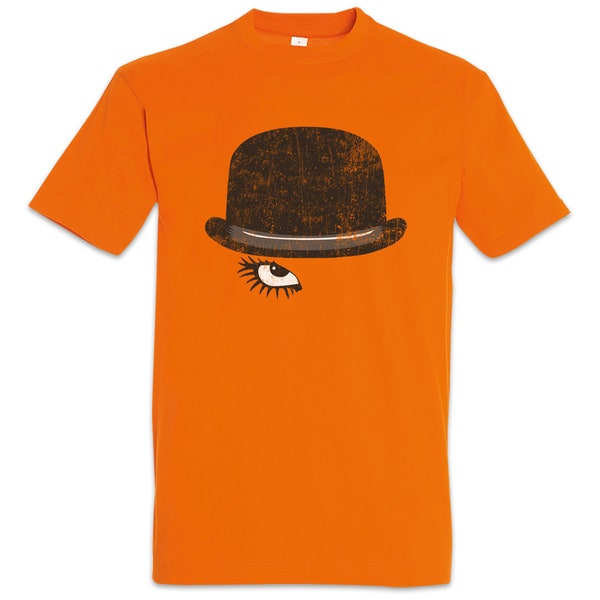 Alex Eye Hommes T-Shirt A Clockwork droogs Alexander Alex DeLarge Orange Gang mécanique Comic Cartoon Toon Look Hut Hat chapeau
