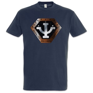 Vintage Psi Corps Logo Herren T-Shirt Space Center Tv Series Scifi Babylon Symbol Sign 5 Logo Symbole Signe Zeichen