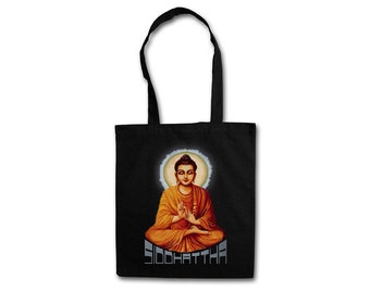 Siddhattha Gotama Vintage Shopper Shopping Cotton Bag Buddhismus Indien Govinda Buddha Siddhartha